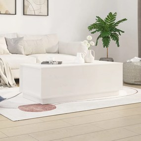 vidaXL Mesa de centro 100x50x35 cm pinho maciço branco