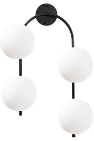 Aplique de Parede Jewel - Preto e Creme - 40 x 26 cm