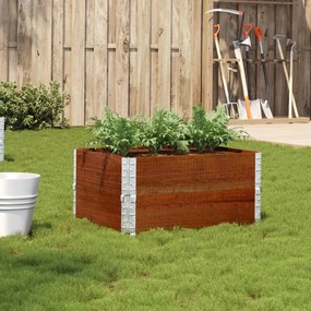 vidaXL Vaso/floreira para jardim 80x60 cm pinho maciço castanho