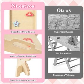 Conjunto de triângulo de escalada para crianças Montessori de madeira dobráveis 8 em 1 para bebés multicolor