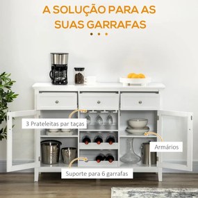 Aparador Vienas com Garrafeira de 120 cm - Design Moderno