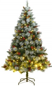vidaXL Árvore de Natal artificial articulada c/ 300 luzes LED 180 cm