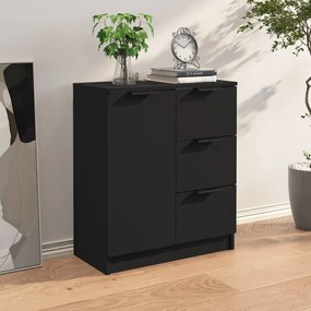 Aparador 60x30x70 cm derivados de madeira preto