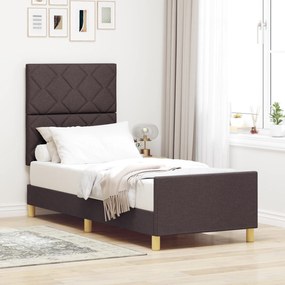 Estrutura de Cama vidaXL Castanho 80x200 cm em Tecido