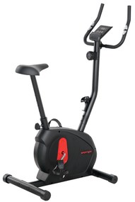 SPORTNOW Bicicleta Estática com 8 Níveis de Resistência Magnética Sensor de Frequência Assento Ajustável Ecrã LCD 88x50,5x131,5 cm Preto | Aosom Portugal