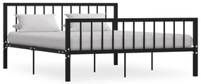 Estrutura de cama metal 160x200 cm preto