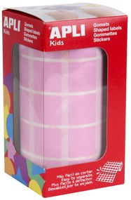 Rolo Autocolantes Quadrangular Rosa 20MM