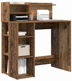Mesa com Armazenamento Madeira Antiga 90x48x101.5 cm Madeira engenheir