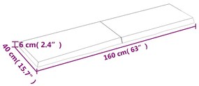 Prateleira de parede 160x40x(2-6) cm carvalho tratado castanho