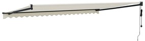 Toldo retrátil automático 5x3 m cor creme