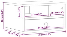 Suporte de impressora 40x32x22,5 cm derivados madeira branco