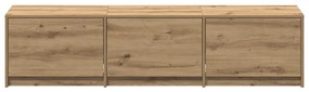 Gabinete de TV com LED Carvalho Artesanal 165x34x40 cm Madeira de Enge