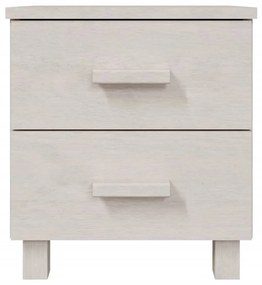 Mesas cabeceira HAMAR 2pcs 40x35x44,5 cm pinho maciço branco