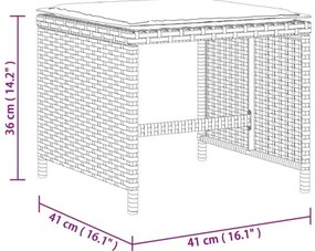 13 pcs conjunto de jantar p/ jardim com almofadões vime PE bege