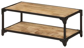Mesa de centro 90x45x35 cm madeira de mangueira áspera maciça