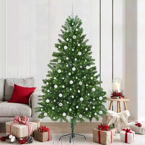 vidaXL Árvore de Natal com 300 LEDs com suporte Verde 210 cm PE