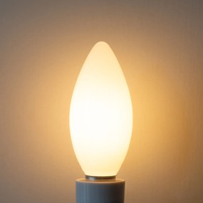 Set van 5 E14 dimbare LED lampen B35 opaal 4W 400 lm 2200K