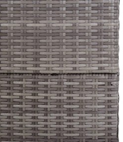 Caixa de arrumação para jardim 150x100x100 cm vime PE cinzento