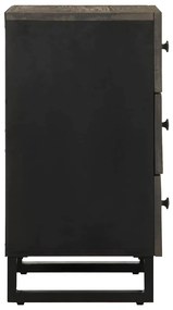 Mesa de cabeceira preto 50x33x62 cm madeira de mangueira maciça