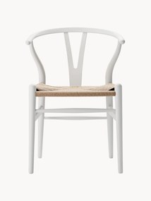 Wooden CH24 Wishbone Chair with Woven Seat
