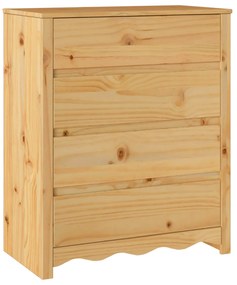 Cômoda vidaXL 'DRAMMEN'76,5x40x91 cm Madeira Sólida de Pinheiro