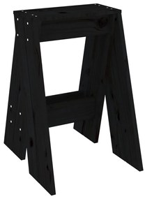 Bancos 2 pcs 40x40x60 cm pinho maciço preto