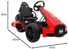 Kart elétrico para Crianças 3 Rodas 12V XR-1 Rodas Espuma EVA Vermelho