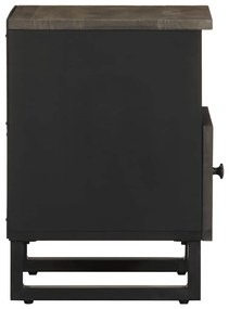 Mesa de cabeceira 40x33x46 cm madeira de mangueira maciça preto