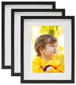 vidaXL Molduras 3D 3 pcs 21x29,7 cm p/ fotografia de 15x20 cm preto