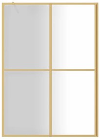 Divisória de chuveiro 140x195 cm vidro transparente ESG dourado