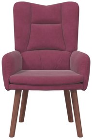 Poltrona Relaxante VidaXL Vermelha de Veludo