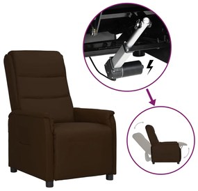 vidaXL Poltrona elevatória couro artificial castanho