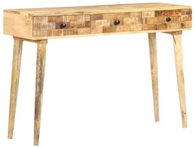 vidaXL Mesa consola 115x35x76 cm madeira de mangueira maciça