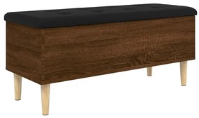 Banco arrumação 102x42x46cm derivados madeira carvalho castanho