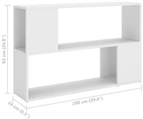 Estante 100x24x63 cm derivados de madeira branco