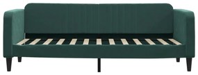 Sofá-cama com colchão 80x200 cm veludo verde-escuro