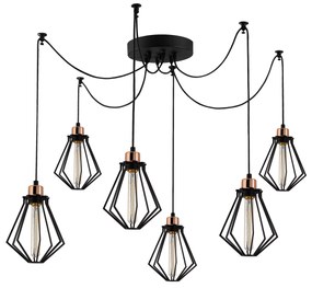 Candeeiro Chandelier Oylat – Preto – 138 cm de Diâmetro x 110 cm de Al