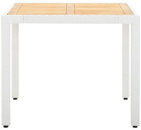 5 pcs conjunto de jantar para exterior vime PE branco