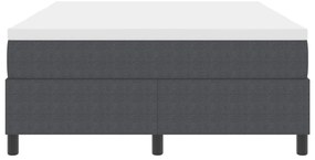 Cama Box Spring com Colchão Cinza Escura 160x200 cm Tecido de Veludo C