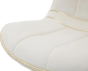 CONJUNTO 2 CADEIRAS PARIS CREME E DOURADO 51X59X79 CM