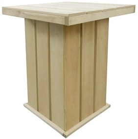 vidaXL Mesa de bar 75x75x110 cm pinho impregnado