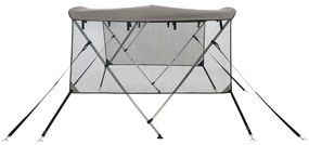 Toldo 3 arcos Bimini paredes malha laterais 183x(185-198)x137cm