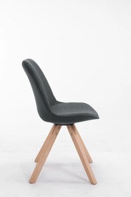 Cadeira cozinha e jantar Toulouse em tecido Square 48 x 84 x 56 cm Cinzento escuro