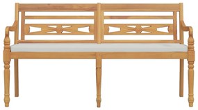 Banco Batavia c/ almofadão 150 cm madeira teca maciça