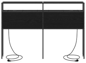 Cabeceira de armazenamento com cabeceira Carvalho Preto 160 cm