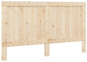 Estrutura de cama com cabeceira 200x200 cm pinho maciço