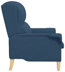 Poltrona Moderna Azul Standard Tecido de poliéster, Madeira
