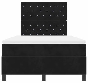 Cama Box com Colchão &amp; LED preto 120x200 cm em Veludo