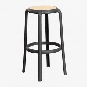 Banco Alto De Jardim Em Polipropileno Omara Cinza Grafito & ↑75 Cm - Sklum