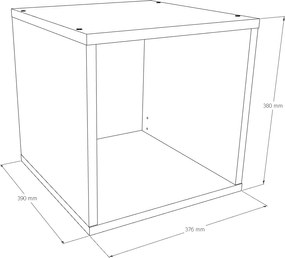 Estante modulos MODUS 1x1 39 x 38 x38 cm branca